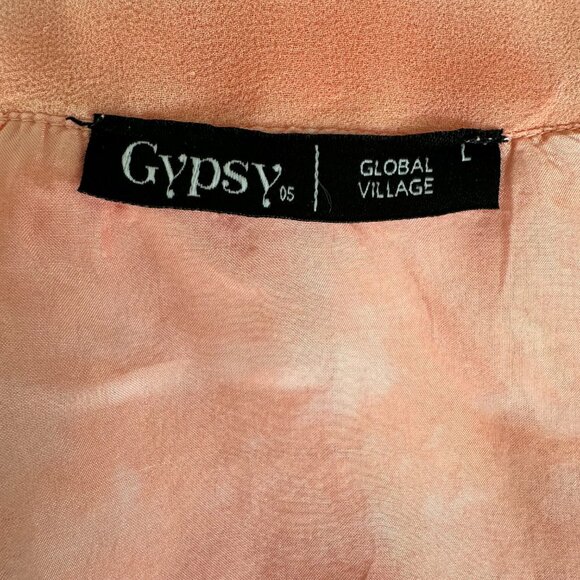 Gypsy Peach/Orange/Rose Ombre Silk Tank Dress - Picture 2 of 6